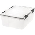 Iris Storage Tote, Clear, 19.7" L, 7.8" H, 7.65 gal Volume Capacity IRS110400